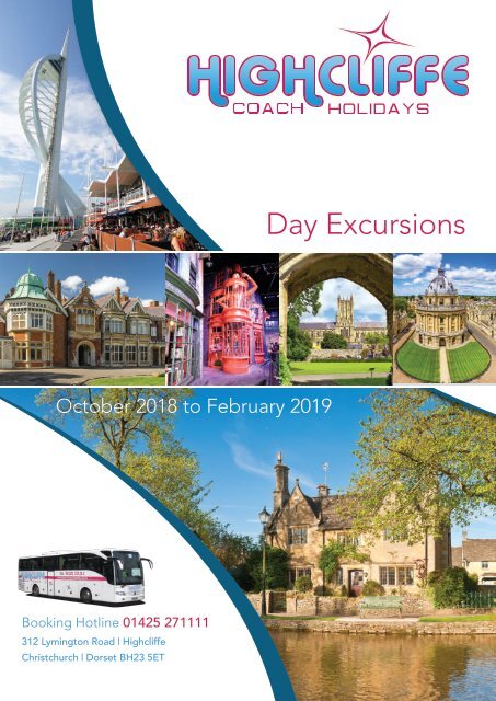 Highcliffe Coach Holidays - Day Excursions - Oct 2018-Feb 2019