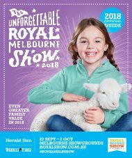 2018 Royal Melbourne Show Guide