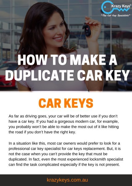 How to Avoid Extra Expense on Duplicate Car Keys | Krazy Keys