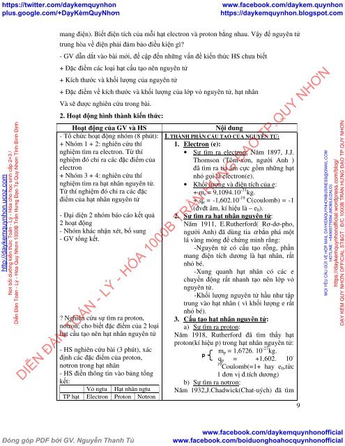 Giáo án (kế hoạch giảng dạy) môn Hóa học lớp 10 THPT (mẫu GA mới)