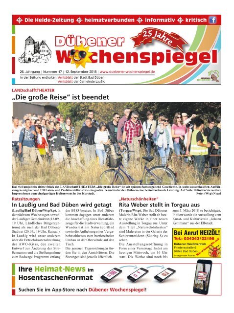 Dübener Wochenspiegel - Ausgabe 17 - Jahrgang 2018