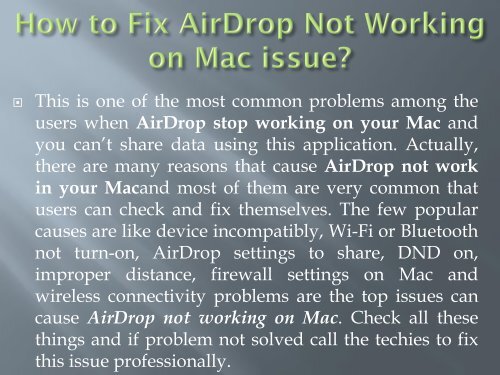 AirDrop Not Working Issue on Mac iOS 11, MacBook Pro &amp; iMac