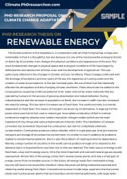 PhD Research Thesis on Renewable Energy Sample
