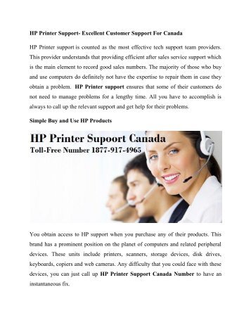 HP Printer Support- Excellent Customer Support For Canada