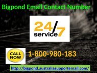 Bigpond Email Contact Number 1-800-908-183| Recover Blocked Account