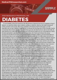 Diabetes PhD Research Proposal Sample