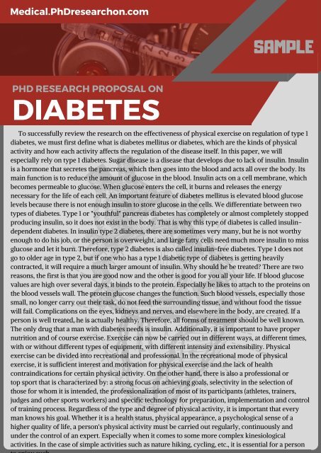 thesis topic on diabetes