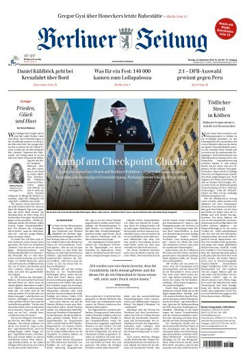 Berliner Zeitung 10.09.2018