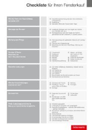 Internorm Checkliste für Ihren Fensterkauf - Internorm-Fenster AG