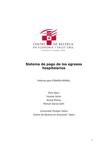 Sistema de pago de los egresos hospitalarios - Departamento de ...