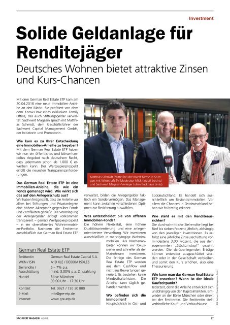 Sachwert Magazin 4-2018