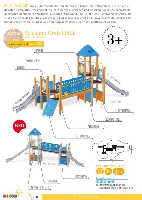 Novum Spielplatzgeräte katalog 2018