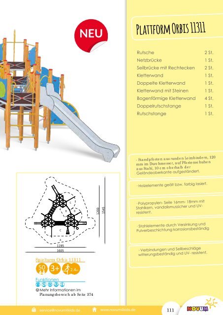 Novum Spielplatzgeräte katalog 2018