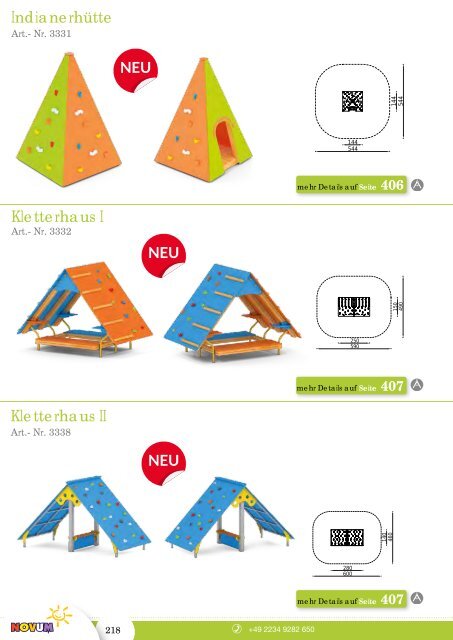 Novum Spielplatzgeräte katalog 2018