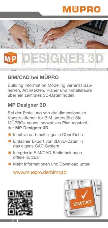 MÜPRO MP Designer 3D | CAD-Bibliothek | BIM DE