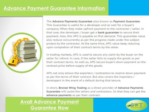 Advance Payment Guarantee Procedure