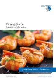 Catering Service - Angebote und Informationen 2018 