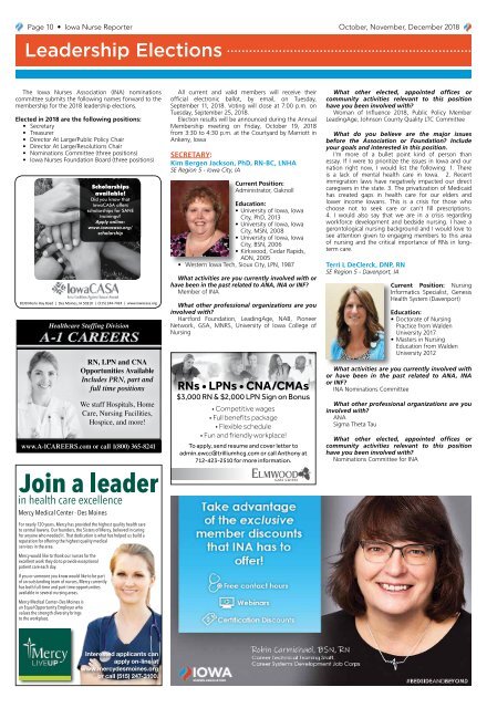 Iowa Nurse Reporter - October 2018