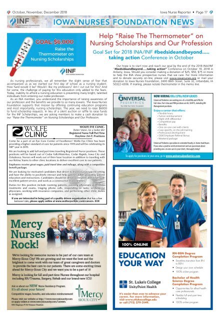 Iowa Nurse Reporter - October 2018