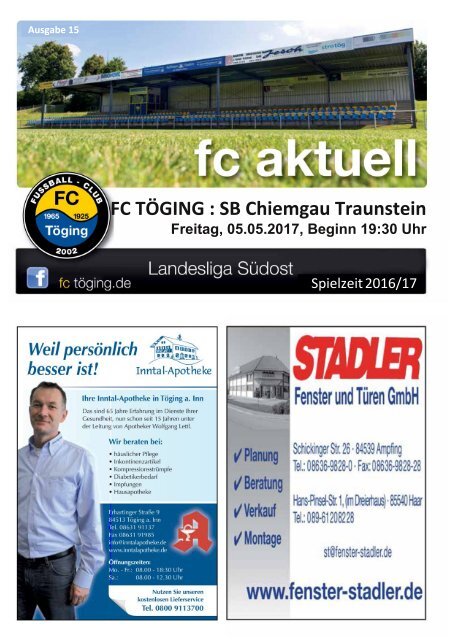 "fc aktuell" Saison 2016-17 Ausgabe 15