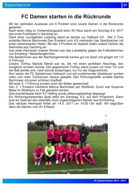 "fc aktuell" Saison 2016-17 Ausgabe 15