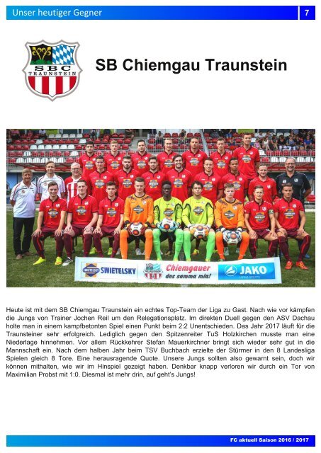 "fc aktuell" Saison 2016-17 Ausgabe 15