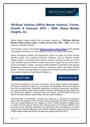 Off-Road Vehicles (ORVs) Market in North America will exhibit around 5