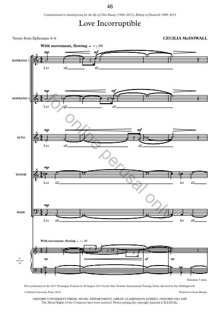 New choral titles Autumn/Fall 2018