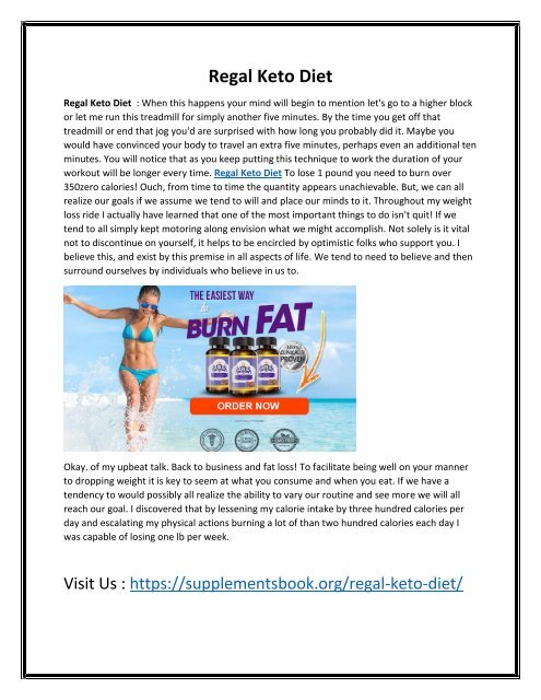 Regal Keto Diet - Quickly Burns Your Fat and get Slim Figure