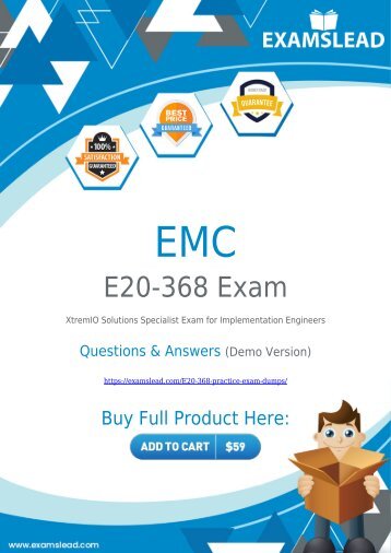 E20-368 Exam Dumps | Prepare Your Exam with Actual E20-368 Exam Questions PDF