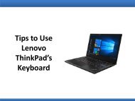 Tips to Use Lenovo ThinkPad’s Keyboard