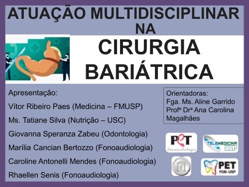 Slides - Atuação Multidisciplinar na Cirurgia Bariátrica