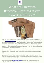 What are lucrative beneficial features of Van den Hul Crimson_-converted-converted
