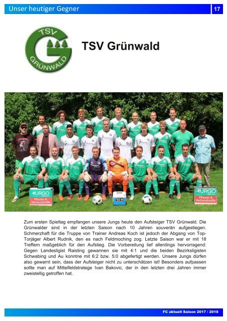 "fc aktuell" Saison 2017-18 Ausgabe 1