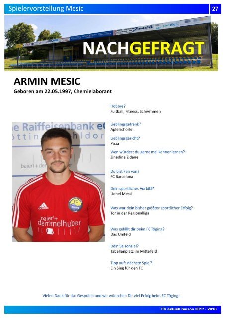 "fc aktuell" Saison 2017-18 Ausgabe 1