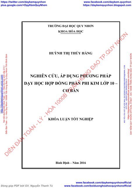 Nghiên cứu, áp dụng phương pháp dạy học hợp đồng phần phi kim lớp 10 – cơ bản (2016)