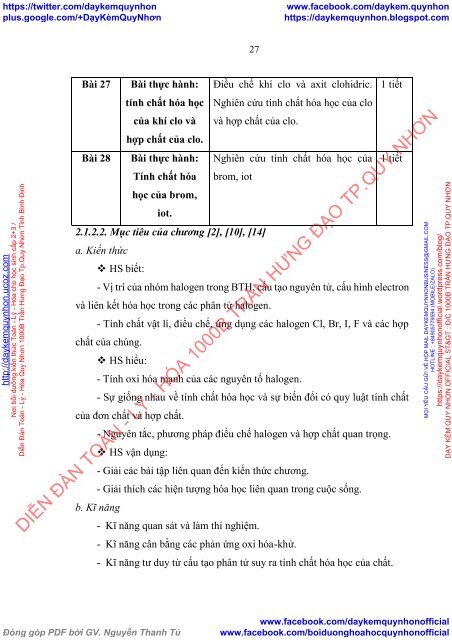 Nghiên cứu, áp dụng phương pháp dạy học hợp đồng phần phi kim lớp 10 – cơ bản (2016)