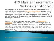 HTX Male Enhancement - No One Can Stop You