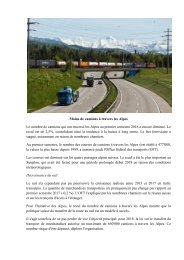 Moins de camions à travers les Alpes