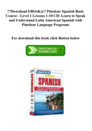 Download EBOoK@ Pimsleur Spanish Basic Course - Level 1 Lessons 1-10 CD Learn to Speak and Understand Latin American Spanish with Pimsleur Language Programs (DOWNLOAD E.B.O.O.K.^)