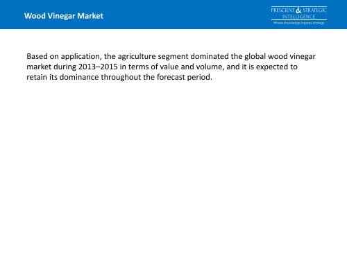 Wood Vinegar Market Insights Report, 2023