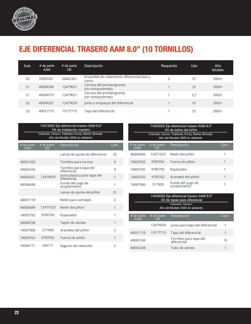 AAM EJE DIFERENCIAL 