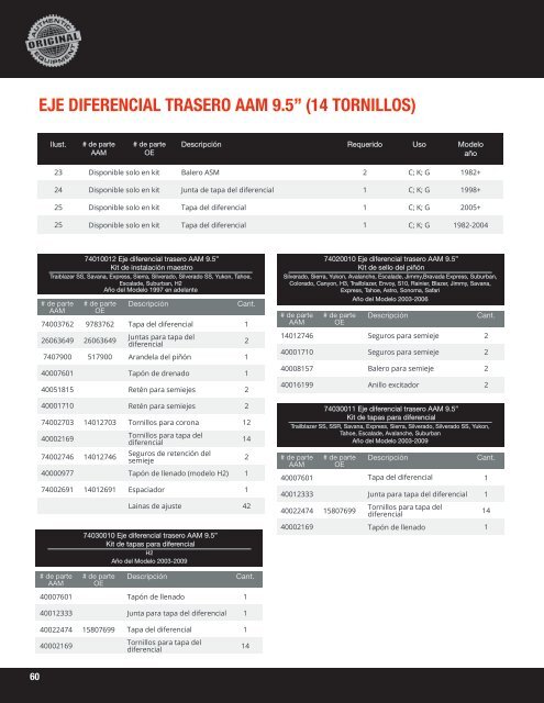 AAM EJE DIFERENCIAL 