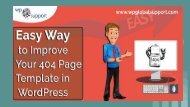Easy way to improve your 404 page in wordpress