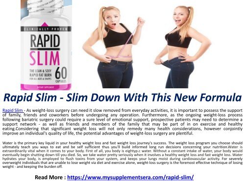  Rapid Slim - Weight Loss Slim Body Supplements