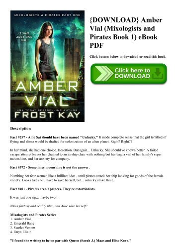 {DOWNLOAD} Amber Vial (Mixologists and Pirates Book 1) eBook PDF