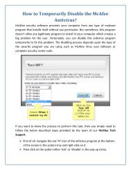 How to Temporarily Disable the McAfee Antivirus