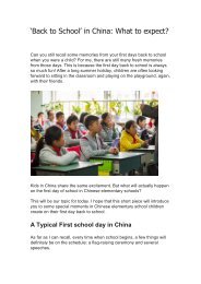 Back to School in China What to expect