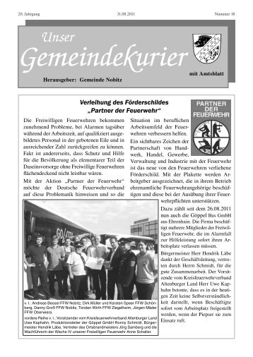 Unser Gemeindekurier - Gemeinde Nobitz