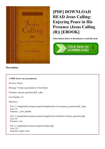 [PDF] DOWNLOAD READ Jesus Calling Enjoying Peace in His Presence (Jesus Calling (R)) [EBOOK]